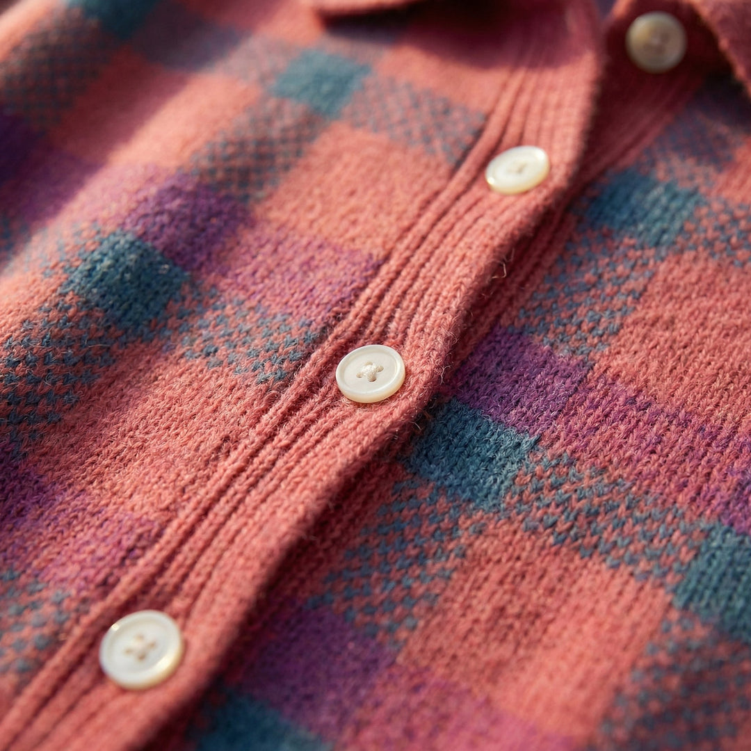 Camila | Rosewood Plaid Cardigan